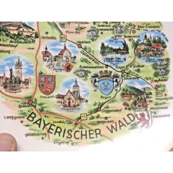 BAVARIAN FOREST PWB Germany Bayerischer Plate 7.25" Vintage Ceramic gold trim - Picture 3 of 6